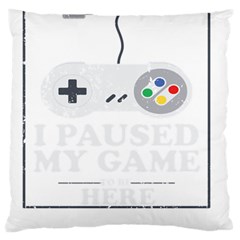 Ipaused2 Large Flano Cushion Case (One Side)