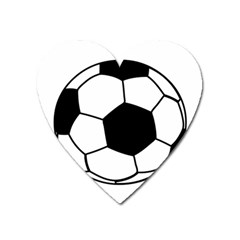Soccer Lovers Gift Heart Magnet by ChezDeesTees