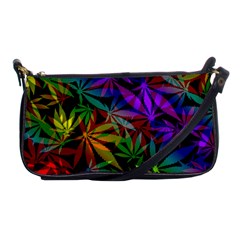 Ganja In Rainbow Colors, Weed Pattern, Marihujana Theme Shoulder Clutch Bag by Casemiro