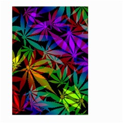 Ganja In Rainbow Colors, Weed Pattern, Marihujana Theme Large Garden Flag (two Sides) by Casemiro