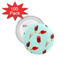 Ice Cream Pattern, Light Blue Background 1 75  Buttons (100 Pack)  by Casemiro