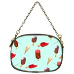 Ice Cream pattern, light blue background Chain Purse (Two Sides) Front