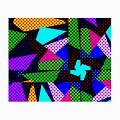 Trippy Blocks, Dotted Geometric Pattern Small Glasses Cloth (2 Sides) by Casemiro