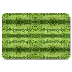 Watermelon Pattern, Fruit Skin In Green Colors Large Doormat  by Casemiro