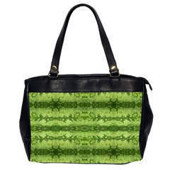 Watermelon Pattern, Fruit Skin In Green Colors Oversize Office Handbag (2 Sides)