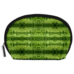 Watermelon Pattern, Fruit Skin In Green Colors Accessory Pouch (large) by Casemiro