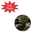 Texture military camouflage-repeats seamless army green hunting 1  Mini Buttons (100 pack)  Front