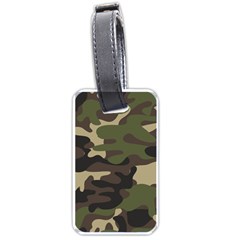 Texture Military Camouflage-repeats Seamless Army Green Hunting Luggage Tag (one Side)