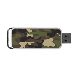 Texture Military Camouflage-repeats Seamless Army Green Hunting Portable Usb Flash (one Side) by Vaneshart