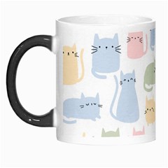 Cute Cat Colorful Cartoon Doodle Seamless Pattern Morph Mugs by Vaneshart