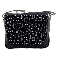 Chalk Music Notes Signs Seamless Pattern Messenger Bag