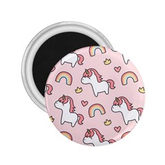 Cute Unicorn Rainbow Seamless Pattern Background 2 25  Magnets