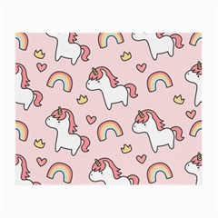 Cute Unicorn Rainbow Seamless Pattern Background Small Glasses Cloth by Vaneshart