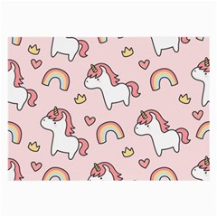 Cute Unicorn Rainbow Seamless Pattern Background Large Glasses Cloth by Vaneshart