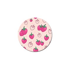 Seamless Strawberry Fruit Pattern Background Golf Ball Marker by Vaneshart