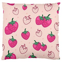 Seamless Strawberry Fruit Pattern Background Standard Flano Cushion Case (two Sides)