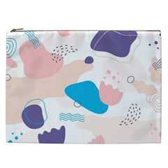 Hand Drawn Abstract Organic Shapes Background Cosmetic Bag (xxl)