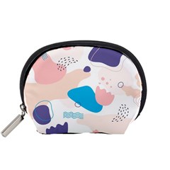 Hand Drawn Abstract Organic Shapes Background Accessory Pouch (small)