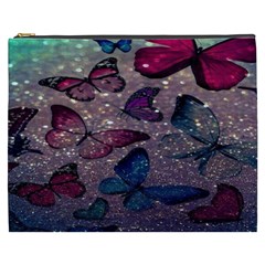 Glitter Butterfly Cosmetic Bag (xxxl) by Sparkle