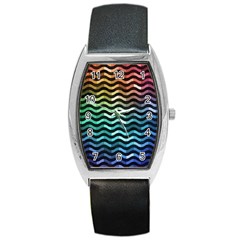 Digital Waves Barrel Style Metal Watch by Sparkle