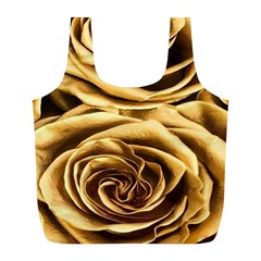 Gold Roses Full Print Recycle Bag (l)