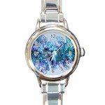 Sea anemone  Round Italian Charm Watch Front