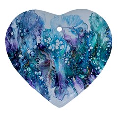 Sea Anemone  Heart Ornament (two Sides)