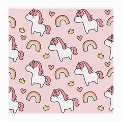 Cute-unicorn-rainbow-seamless-pattern-background Medium Glasses Cloth by Vaneshart