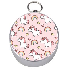 Cute-unicorn-rainbow-seamless-pattern-background Silver Compasses by Vaneshart