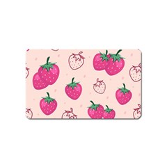 Seamless-strawberry-fruit-pattern-background Magnet (name Card) by Vaneshart