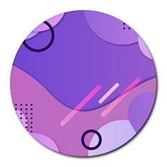 Colorful-abstract-wallpaper-theme Round Mousepads