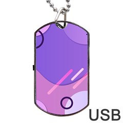 Colorful-abstract-wallpaper-theme Dog Tag Usb Flash (one Side) by Vaneshart