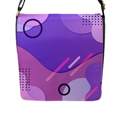 Colorful-abstract-wallpaper-theme Flap Closure Messenger Bag (l)