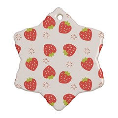 Strawberries-pattern-design Ornament (snowflake) by Vaneshart