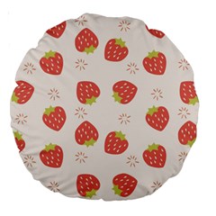 Strawberries-pattern-design Large 18  Premium Round Cushions