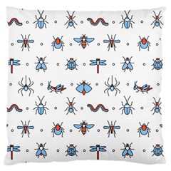 Insects-icons-square-seamless-pattern Large Cushion Case (two Sides)