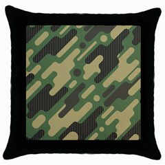 Camouflage-pattern-background Throw Pillow Case (black)