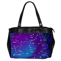 Realistic-night-sky-poster-with-constellations Oversize Office Handbag (2 Sides) by Vaneshart