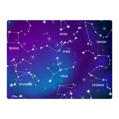 Realistic-night-sky-poster-with-constellations Double Sided Flano Blanket (mini)  by Vaneshart