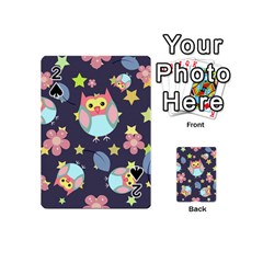 Owl Stars Pattern Background Playing Cards 54 Designs (mini)