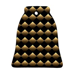 Golden-chess-board-background Ornament (bell)