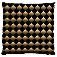 Golden-chess-board-background Large Flano Cushion Case (one Side)