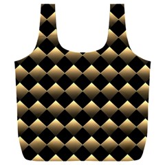 Golden-chess-board-background Full Print Recycle Bag (xxl) by Vaneshart