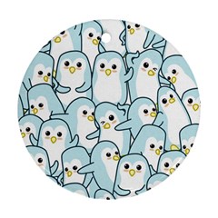 Penguins Pattern Ornament (round)