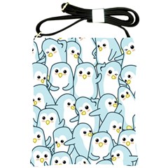 Penguins Pattern Shoulder Sling Bag