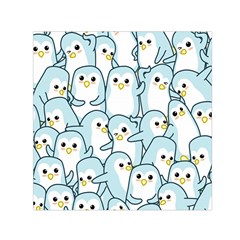 Penguins Pattern Small Satin Scarf (square) by Vaneshart