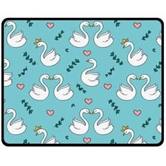 Elegant-swan-pattern-design Fleece Blanket (medium) 