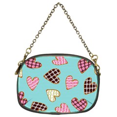 Seamless Pattern With Heart Shaped Cookies With Sugar Icing Chain Purse (two Sides) by Vaneshart