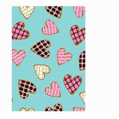Seamless Pattern With Heart Shaped Cookies With Sugar Icing Large Garden Flag (two Sides) by Vaneshart