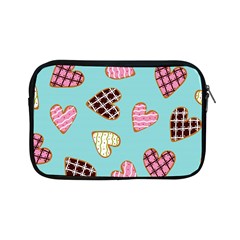 Seamless Pattern With Heart Shaped Cookies With Sugar Icing Apple Ipad Mini Zipper Cases by Vaneshart